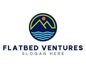 Mountain Coastal River logo design