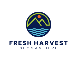 Mountain Coastal River logo design