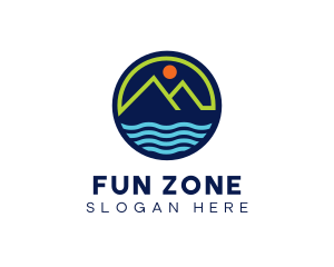 Mountain Coastal River logo design