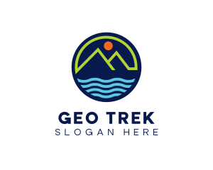 Mountain Coastal River logo design