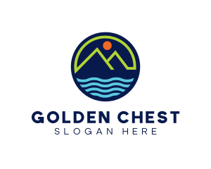 Mountain Coastal River logo design