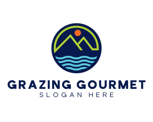 Mountain Coastal River logo design