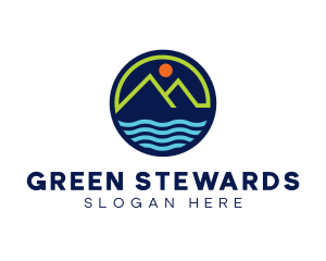 Mountain Coastal River logo design