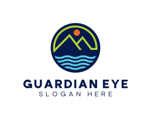 Mountain Coastal River logo design