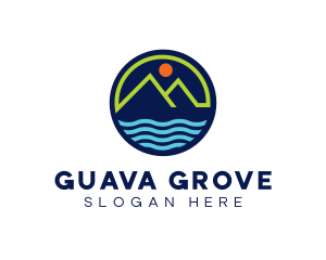 Mountain Coastal River logo design