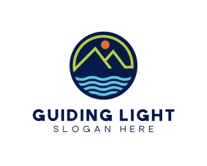 Mountain Coastal River logo design