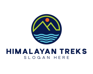 Mountain Coastal River logo design