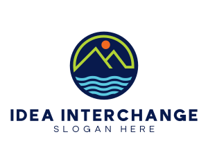 Mountain Coastal River logo design