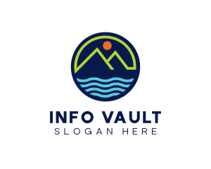 Mountain Coastal River logo design