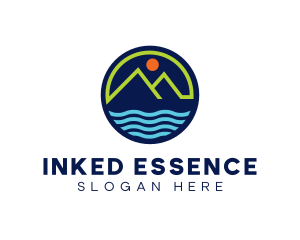 Mountain Coastal River logo design