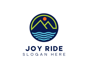 Mountain Coastal River logo design