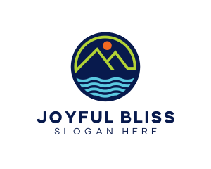 Mountain Coastal River logo design