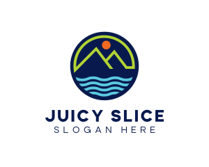 Mountain Coastal River logo design