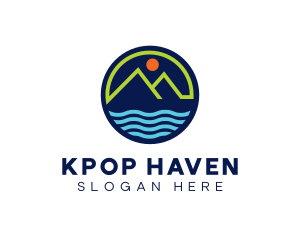 Mountain Coastal River logo design