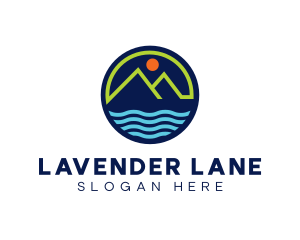 Mountain Coastal River logo design