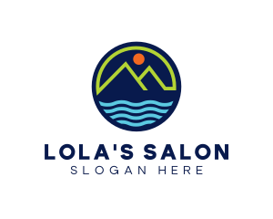 Mountain Coastal River logo design