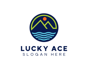 Mountain Coastal River logo design