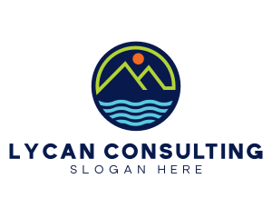 Mountain Coastal River logo design