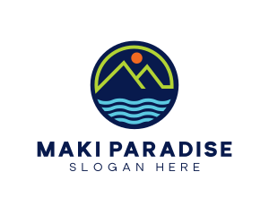 Mountain Coastal River logo design