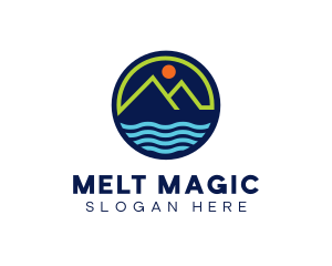 Mountain Coastal River logo design