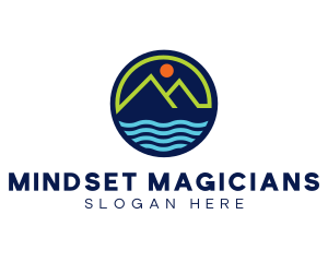 Mountain Coastal River logo design