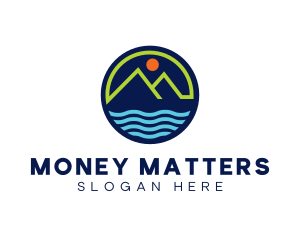 Mountain Coastal River logo design