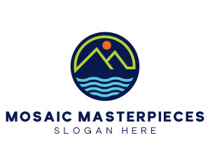 Mountain Coastal River logo design