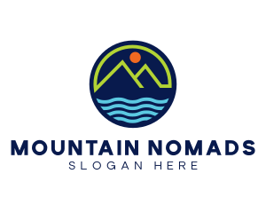 Mountain Coastal River logo design