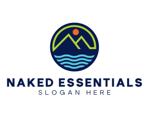 Mountain Coastal River logo design