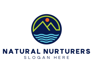 Mountain Coastal River logo design