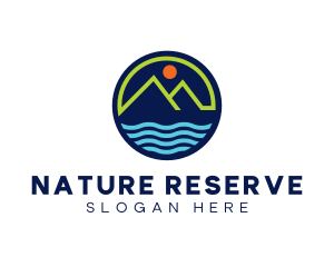 Mountain Coastal River logo design