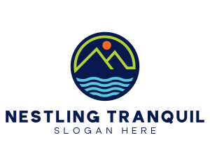 Mountain Coastal River logo design