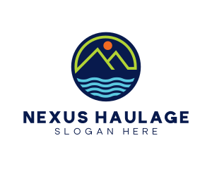 Mountain Coastal River logo design