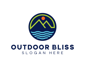 Mountain Coastal River logo design