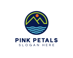 Mountain Coastal River logo design