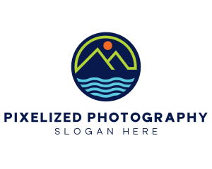 Mountain Coastal River logo design