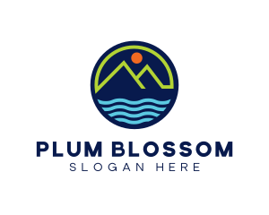 Mountain Coastal River logo design