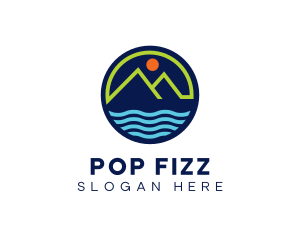 Mountain Coastal River logo design