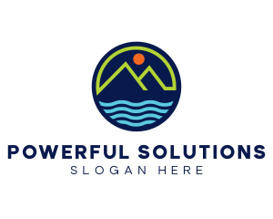 Mountain Coastal River logo design