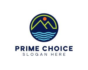 Mountain Coastal River logo design