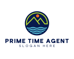 Mountain Coastal River logo design