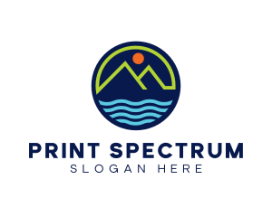 Mountain Coastal River logo design