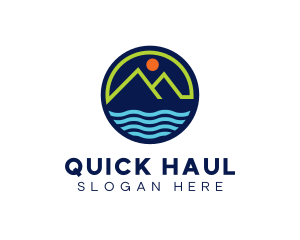 Mountain Coastal River logo design