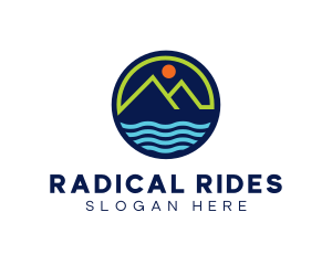 Mountain Coastal River logo design