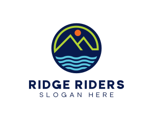 Mountain Coastal River logo design