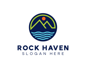 Mountain Coastal River logo design