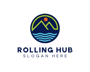 Mountain Coastal River logo design