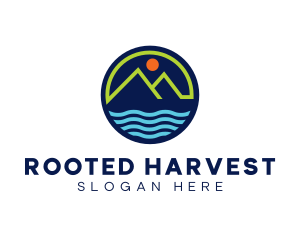 Mountain Coastal River logo design