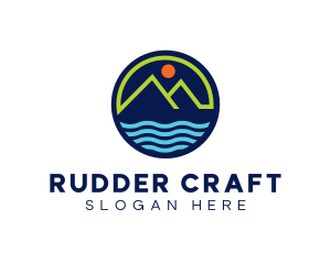 Mountain Coastal River logo design