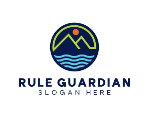 Mountain Coastal River logo design